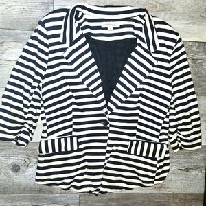 Black and Cream Monteau Stripe Blazer